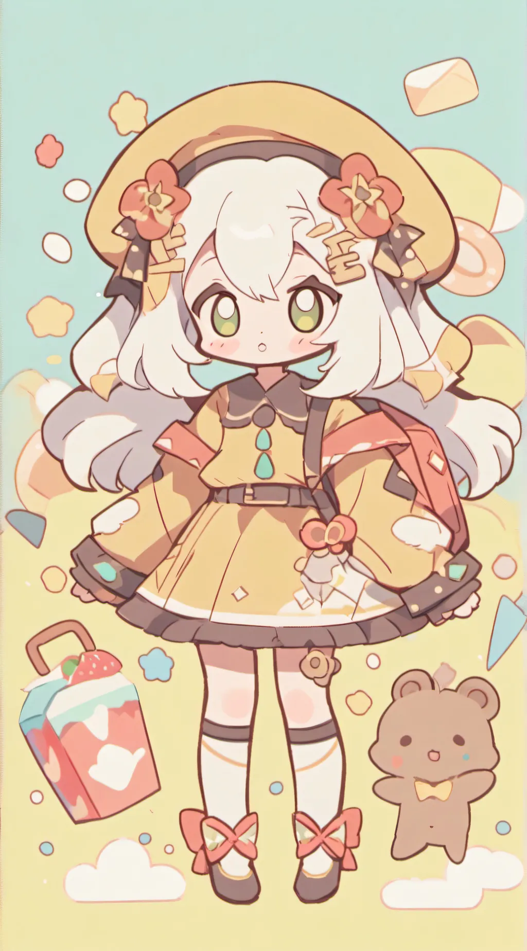 ai character: mha chibi background