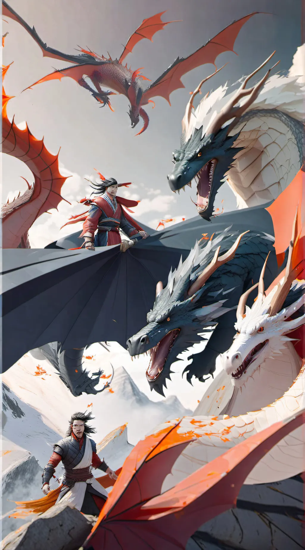 ai character: dragon breath background