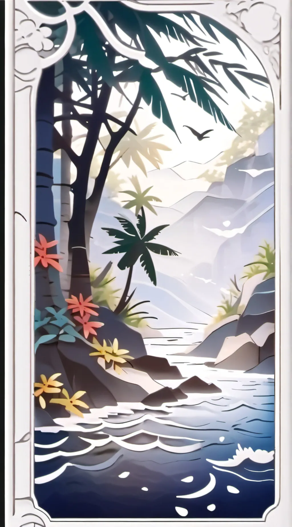 ai character: Mr cute water background