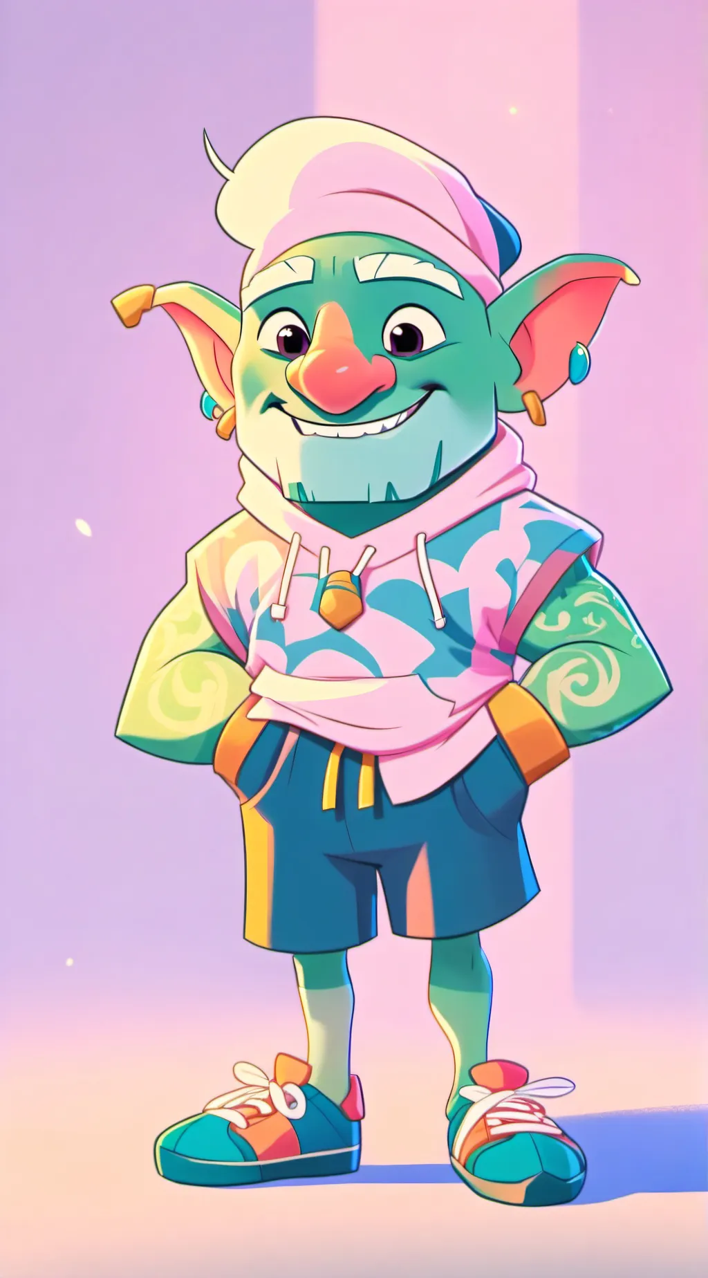 ai character: Aurora background