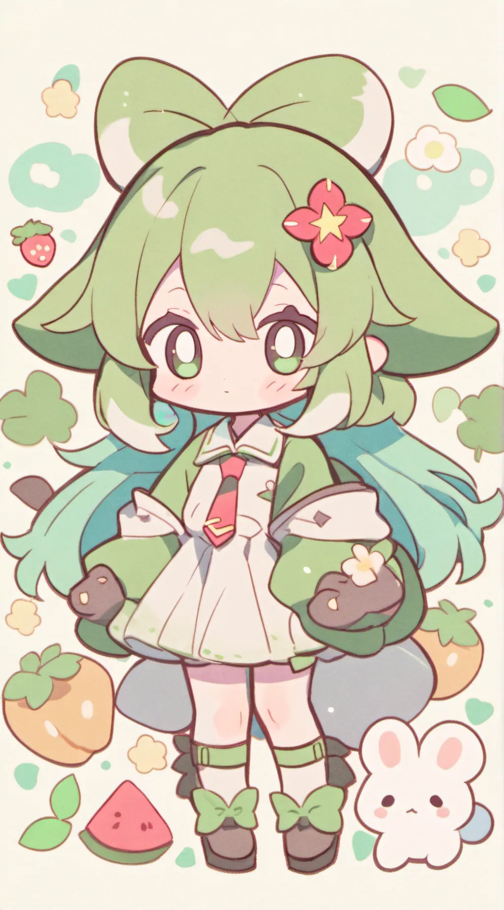 ai character: leafy bfb background