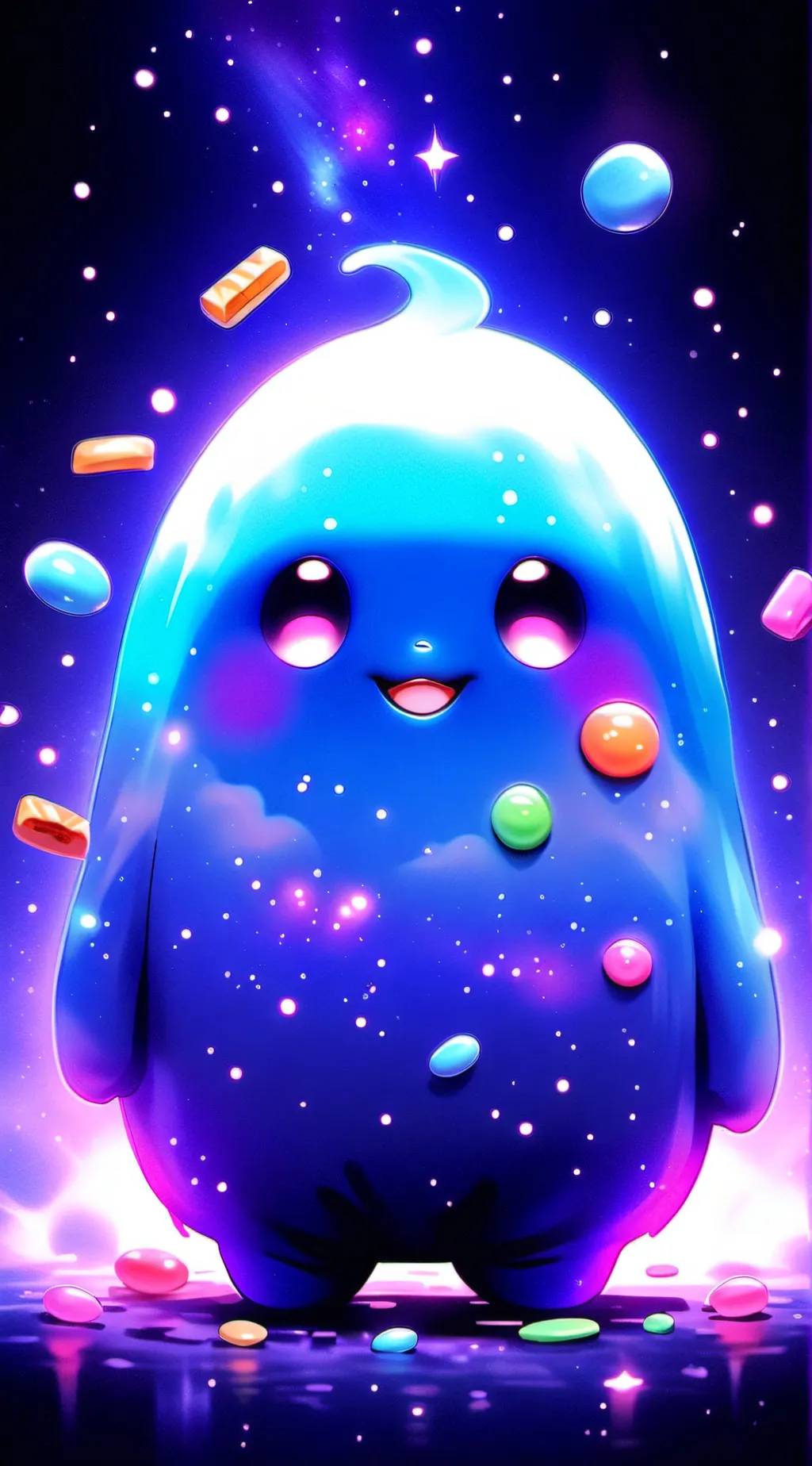 ai character: cute slime background
