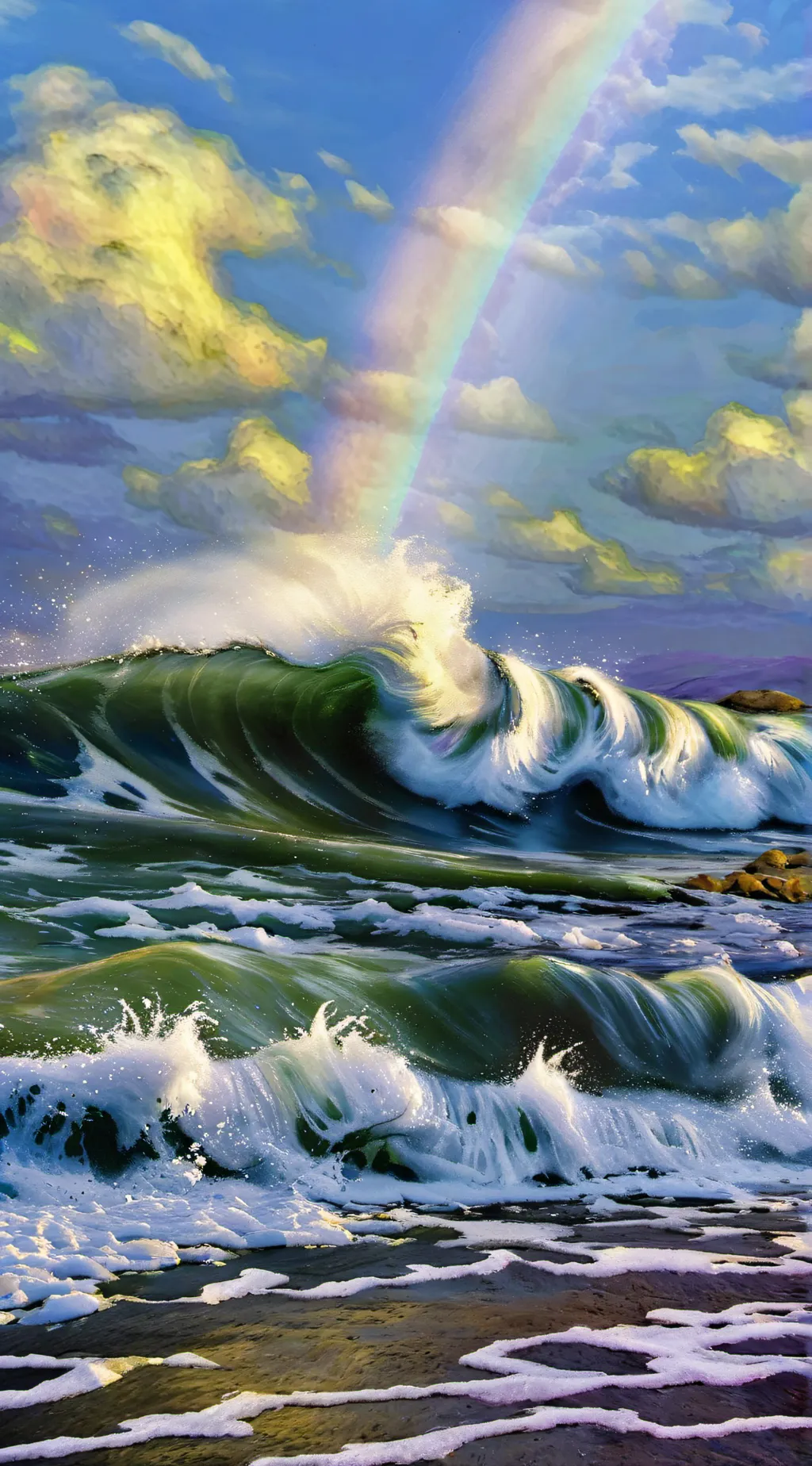 ai character: Rainbow friend  background