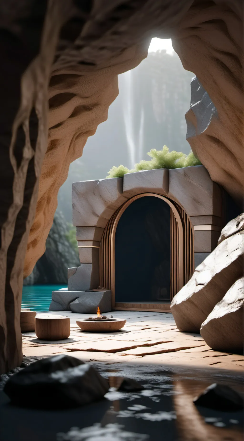 ai character: Muddy putty Cave background