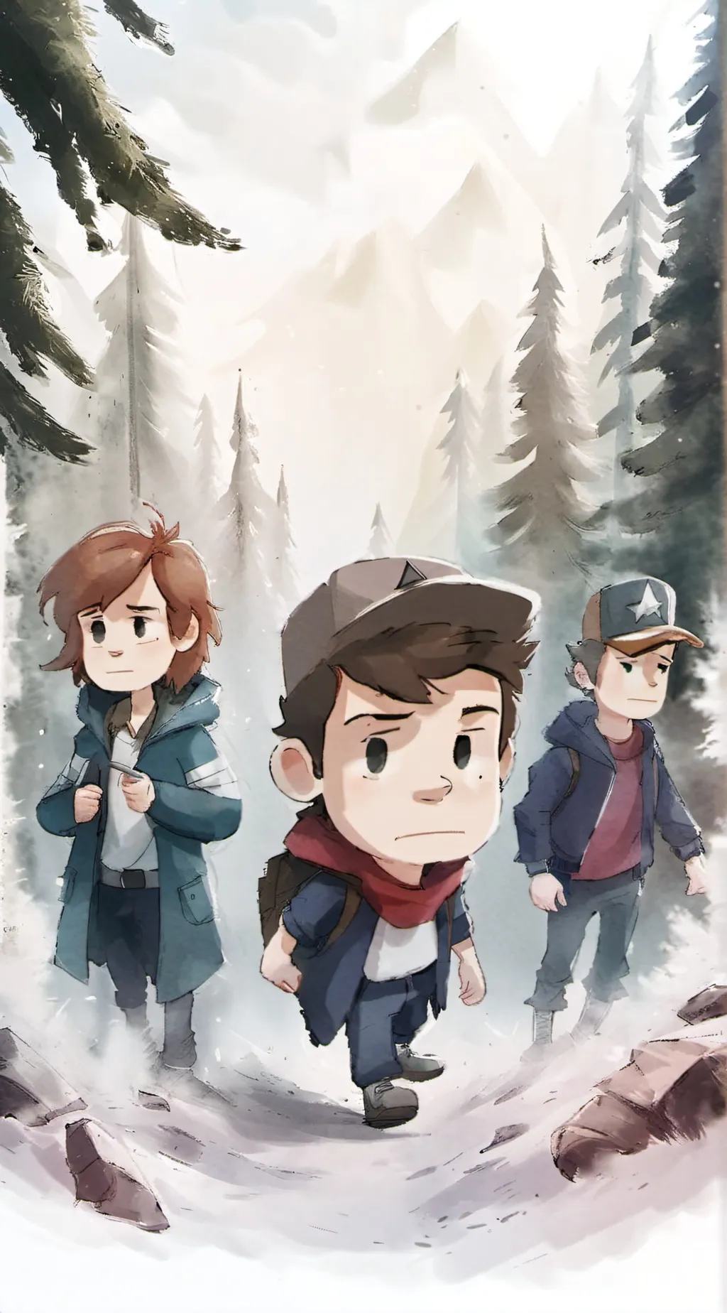 ai character: GF - Gravity Falls background