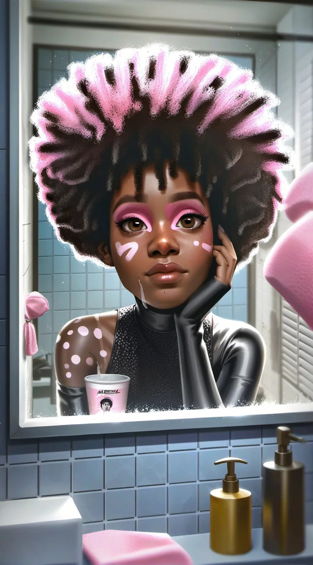 ai character: luzzy background