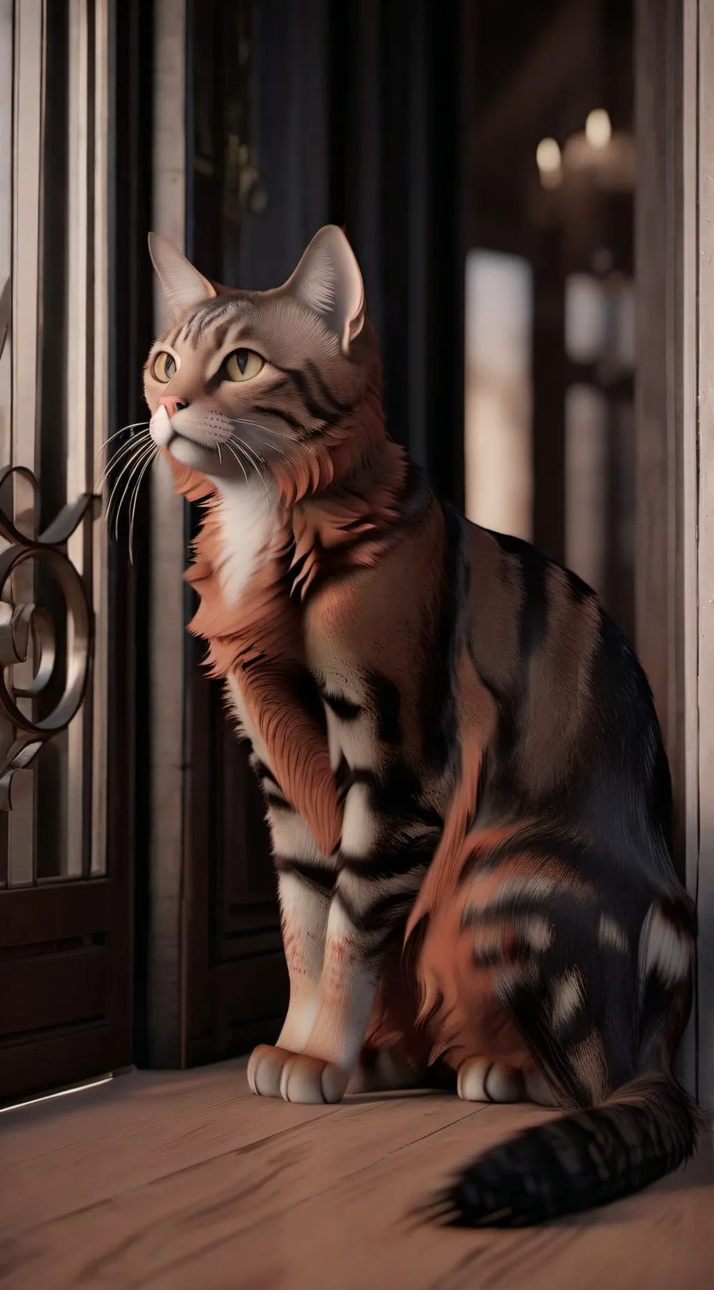 ai character: cat virus background