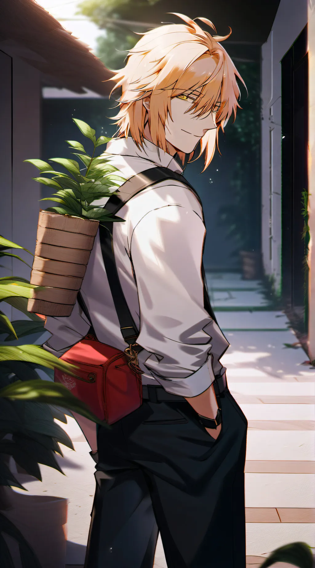 ai character: holw background