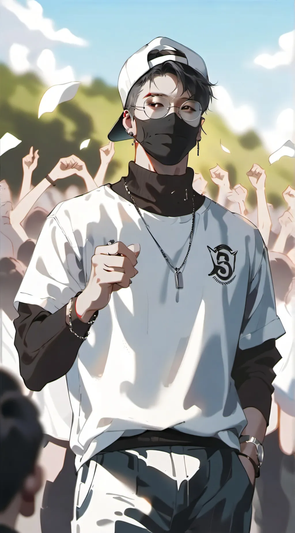 ai character: rap battle background