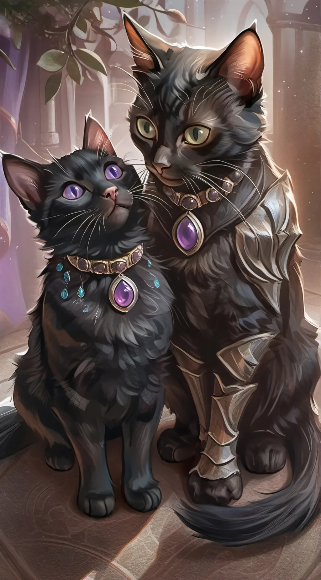 ai character: My cats... background