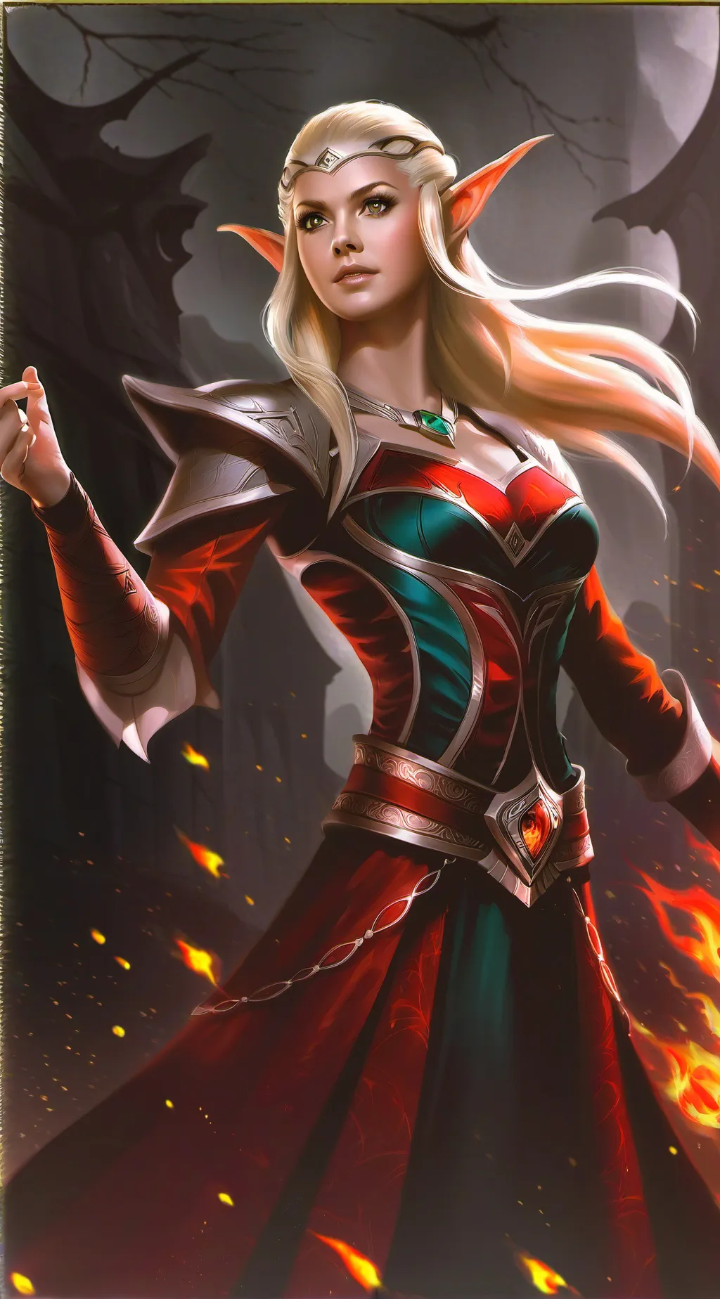 ai character: Fire elf background