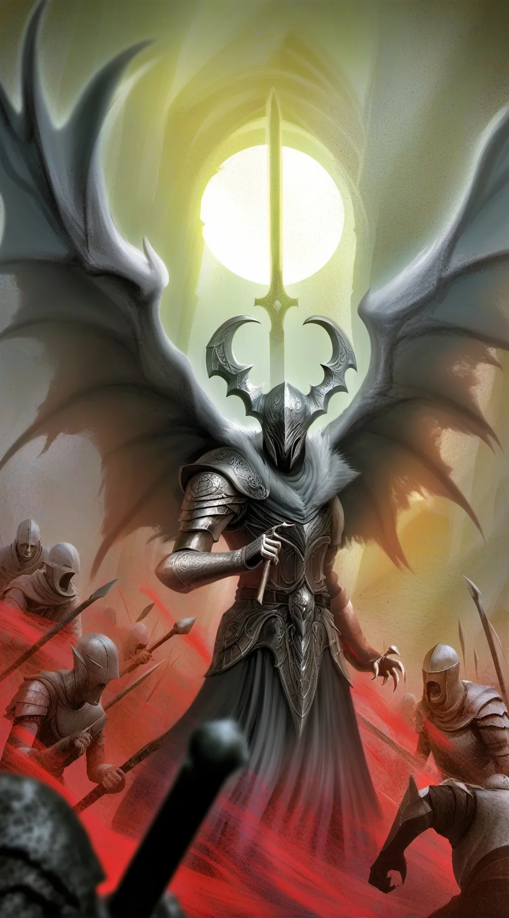 ai character: The god of shadows background