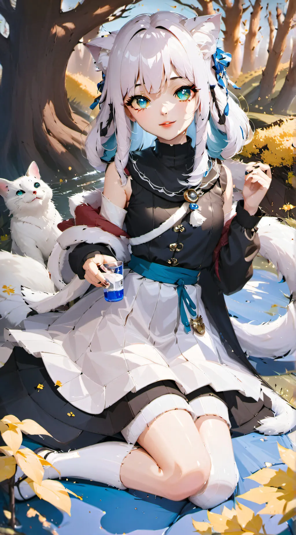 ai character: Elsa 🐱❄️✨ background