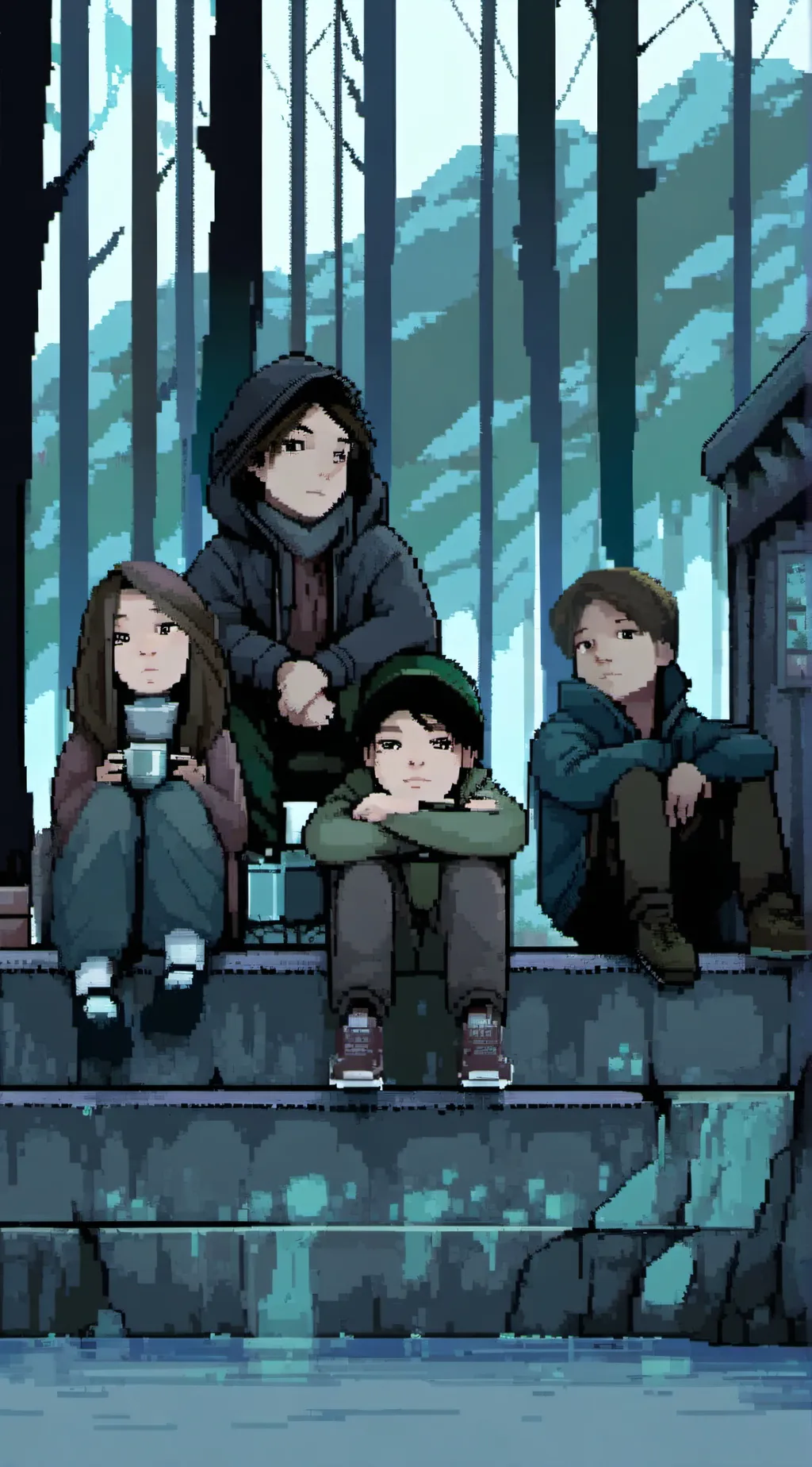 ai character: MHA creepy hangout background