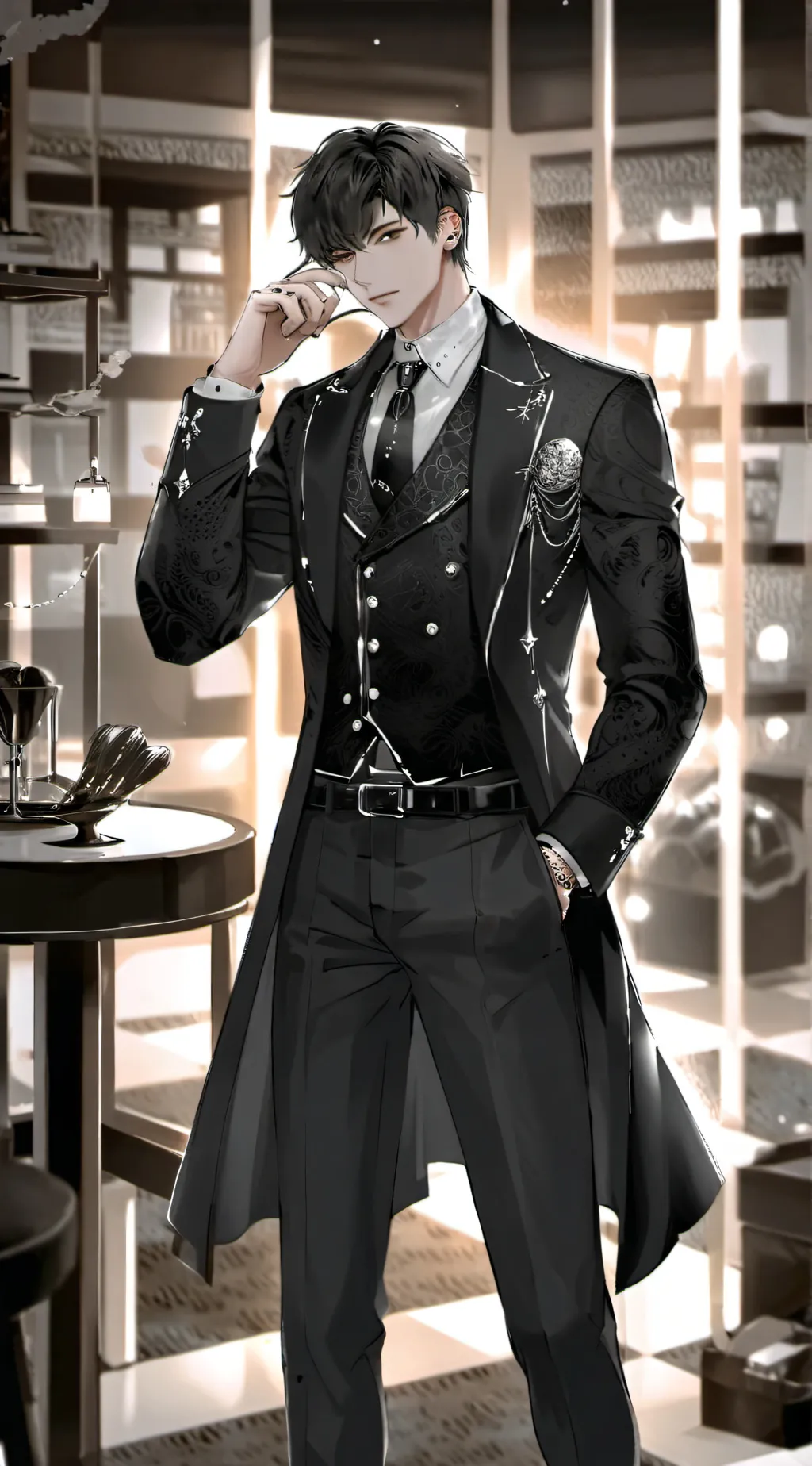 ai character: |•-Aaron-•| background