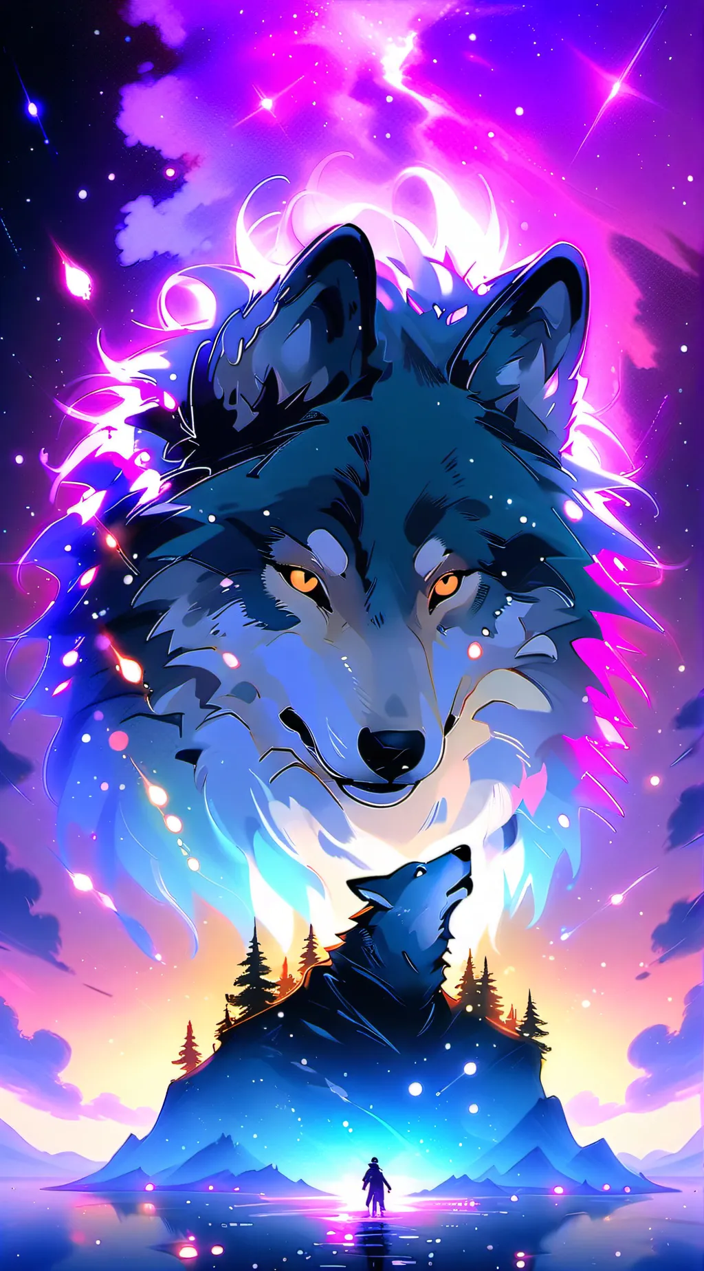 ai character: Piggy wolf au background