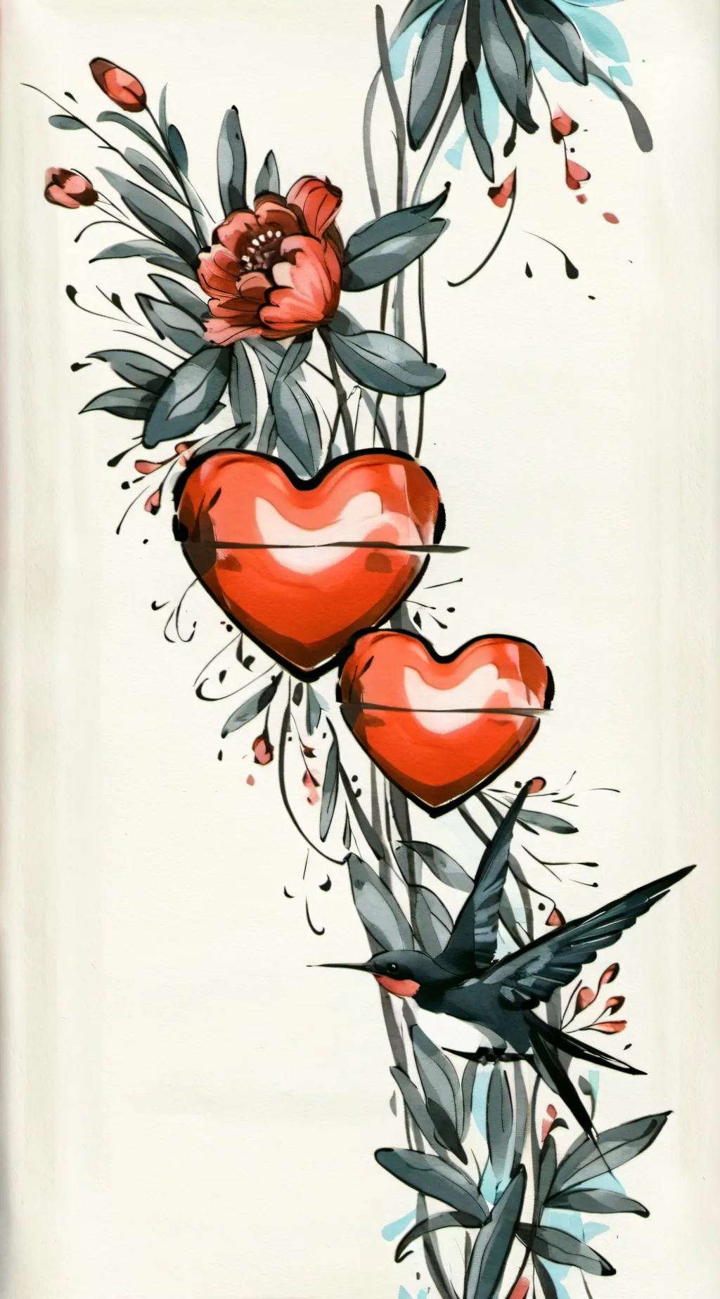 ai character: Mha Valentines day background