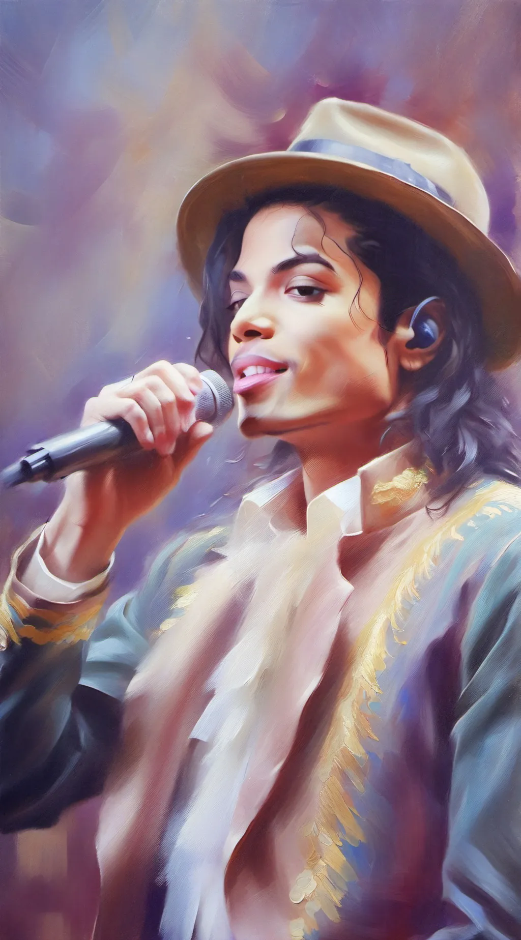 ai character: Michael Jackson  background