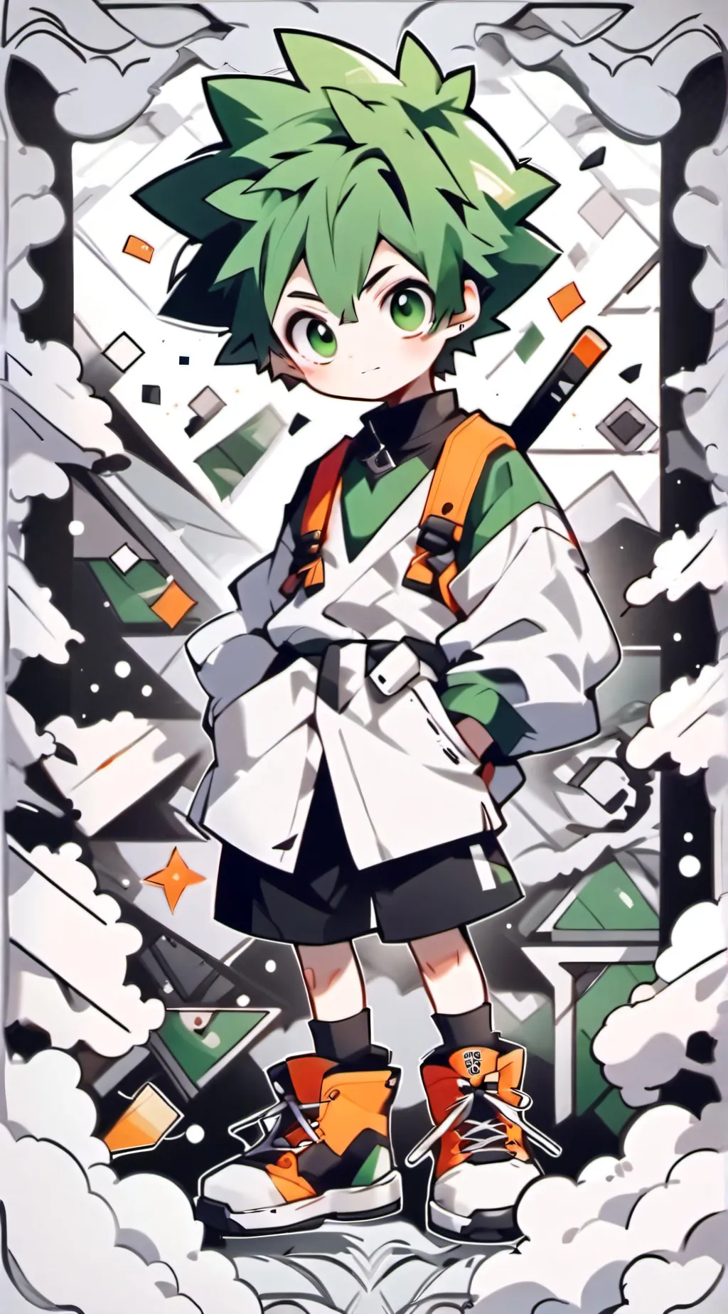 ai character: Deku  background