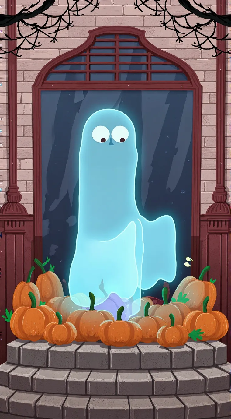 ai character: 𝚜𝚊𝚍 𝚐𝚑𝚘𝚜𝚝 background