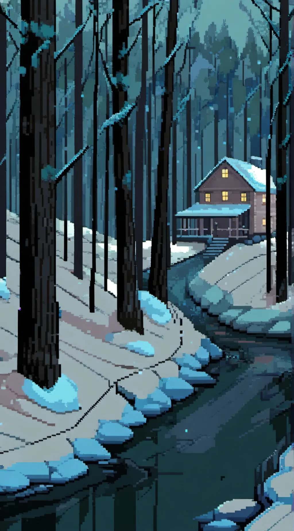 ai character: MHA winter background