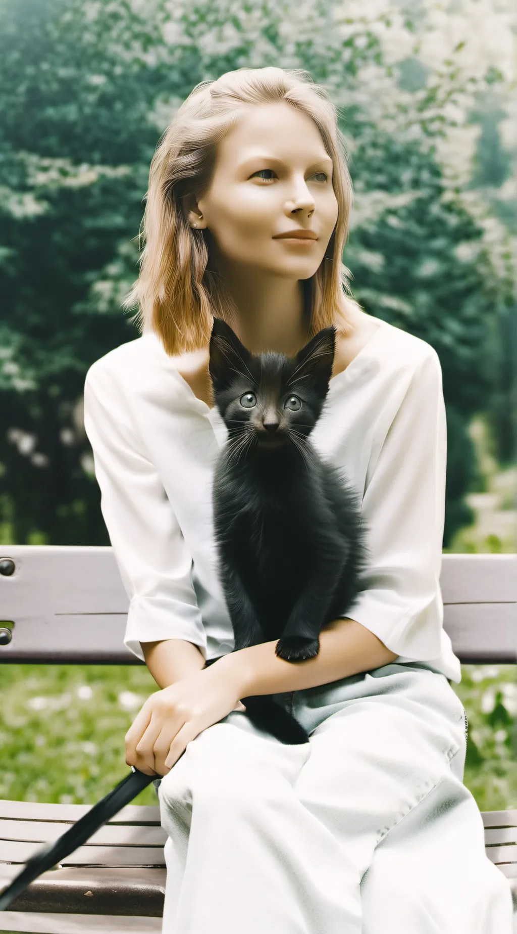 ai character: you and moon background