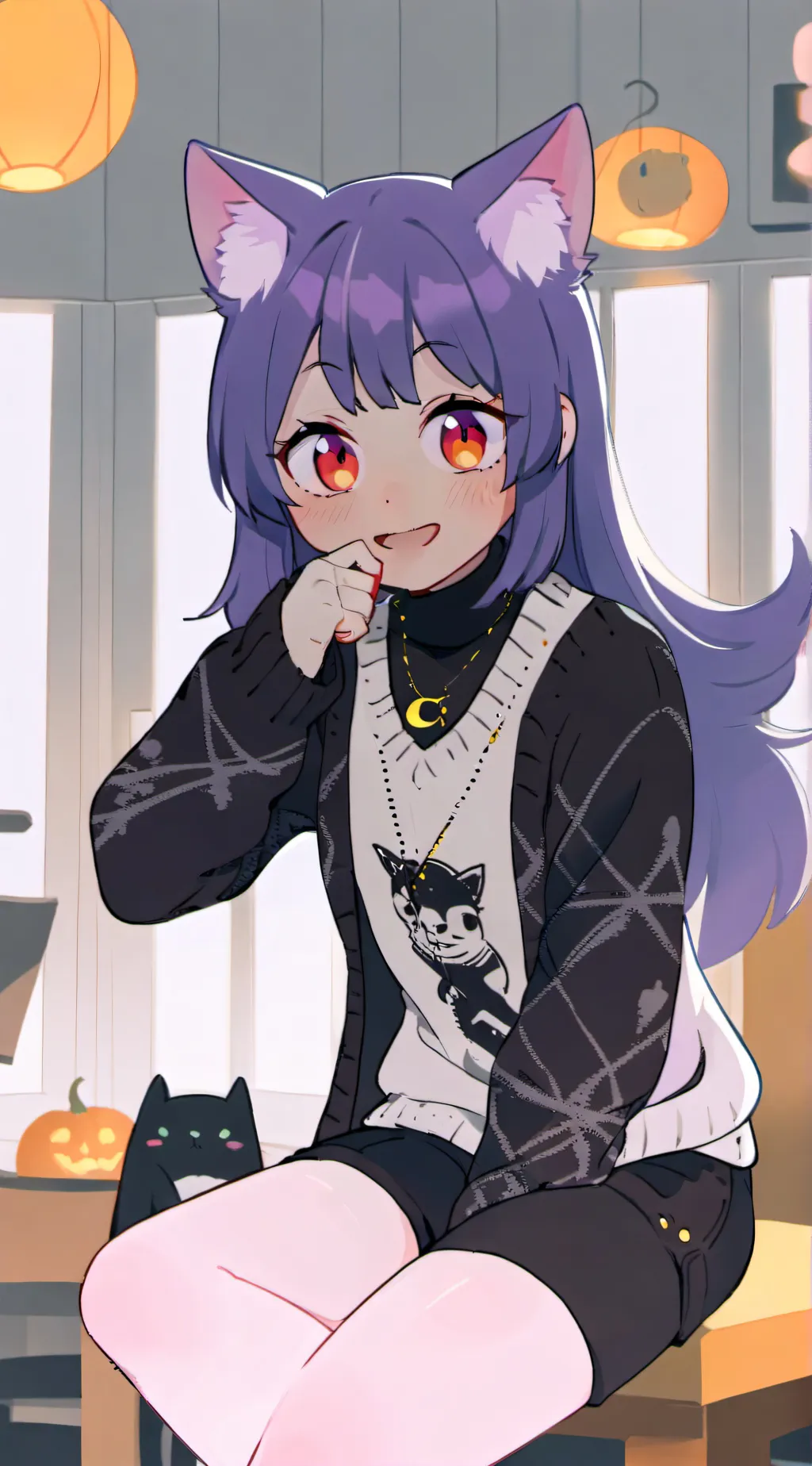 ai character: Catnap {girl vers} background