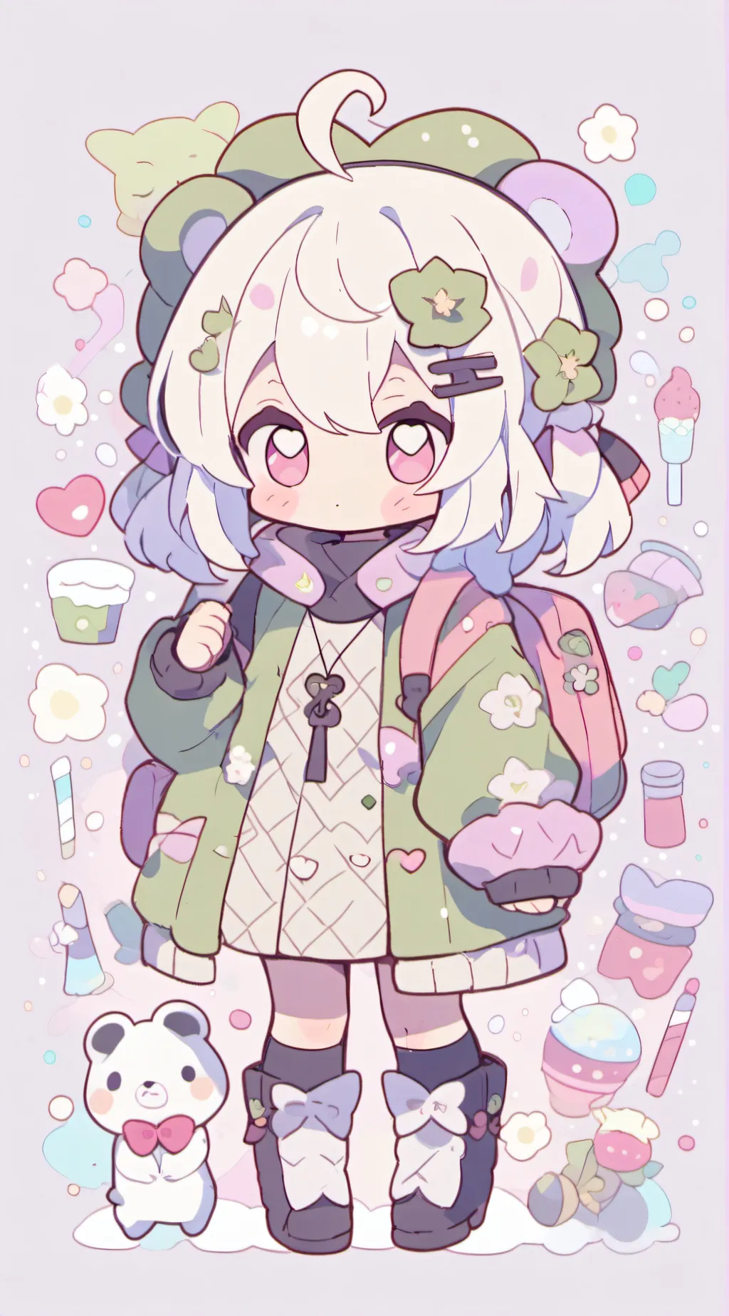 ai character: C x e 💙💜 background