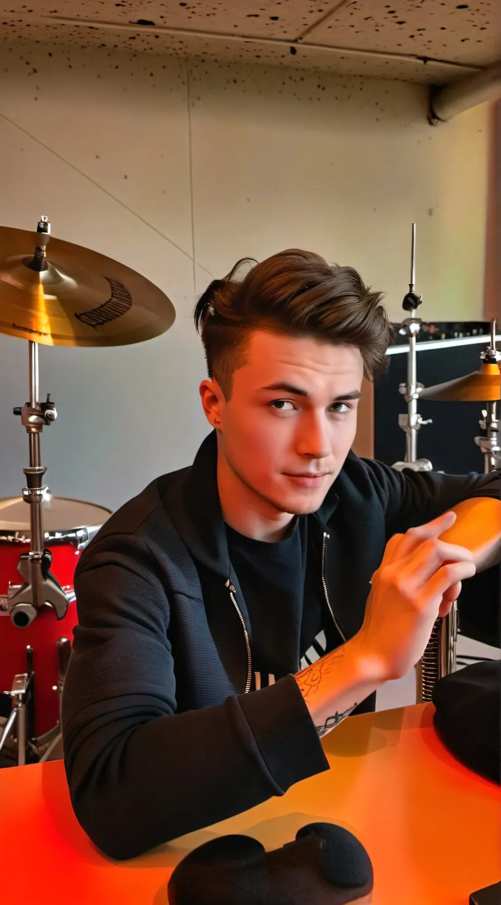 ai character: Luke holland  background