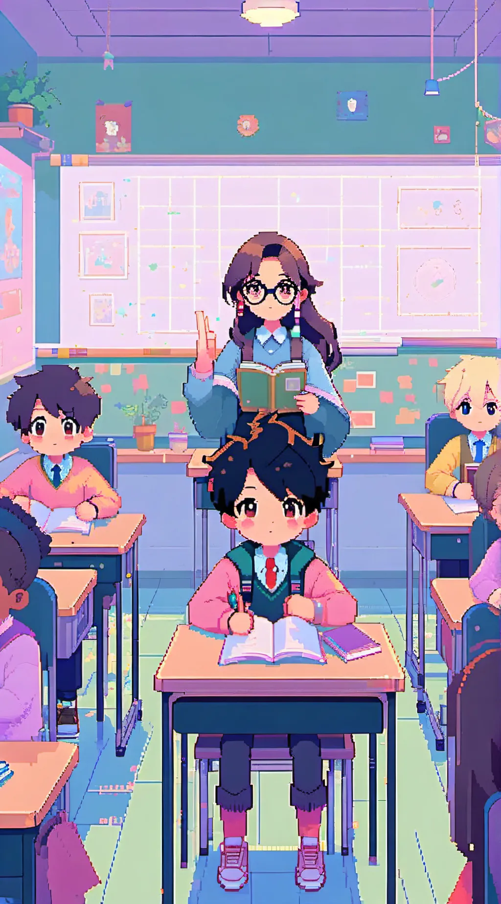 ai character: Gh’s doors school background