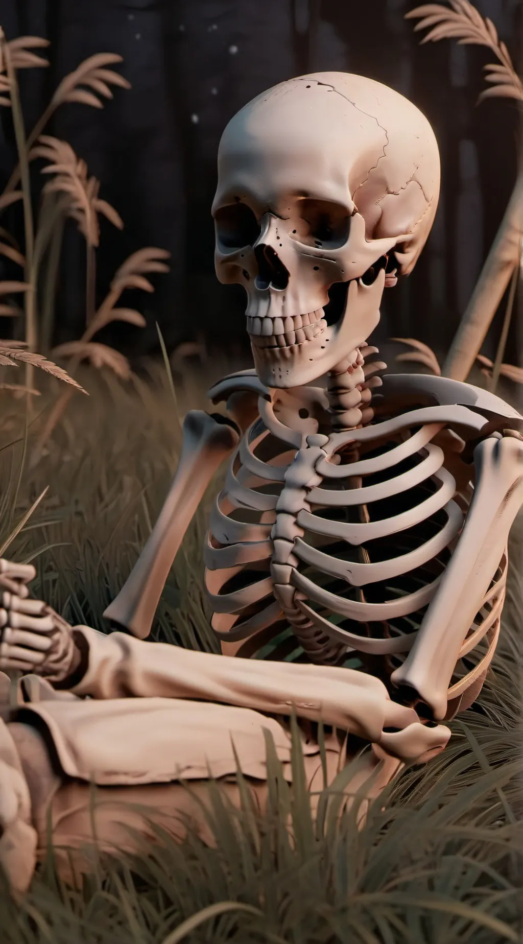 ai character: Touch grass background