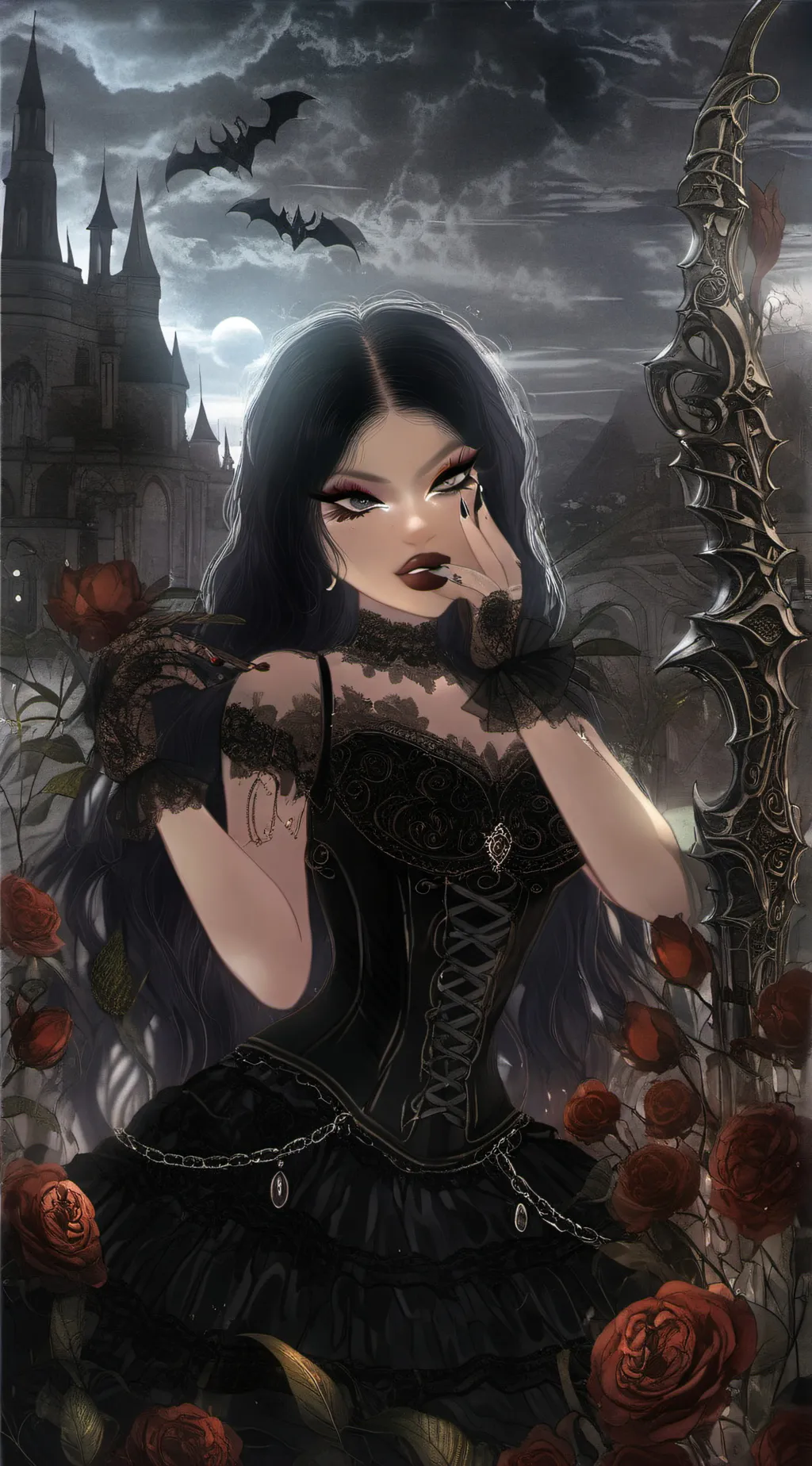 ai character: Rose background