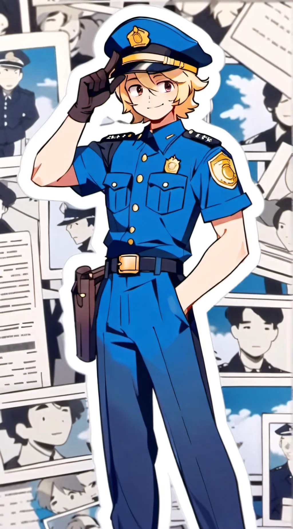 ai character: Sheriff Labrador💯🦮 background