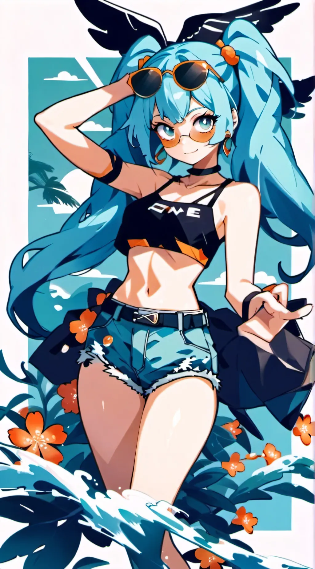 ai character: hastune miku background