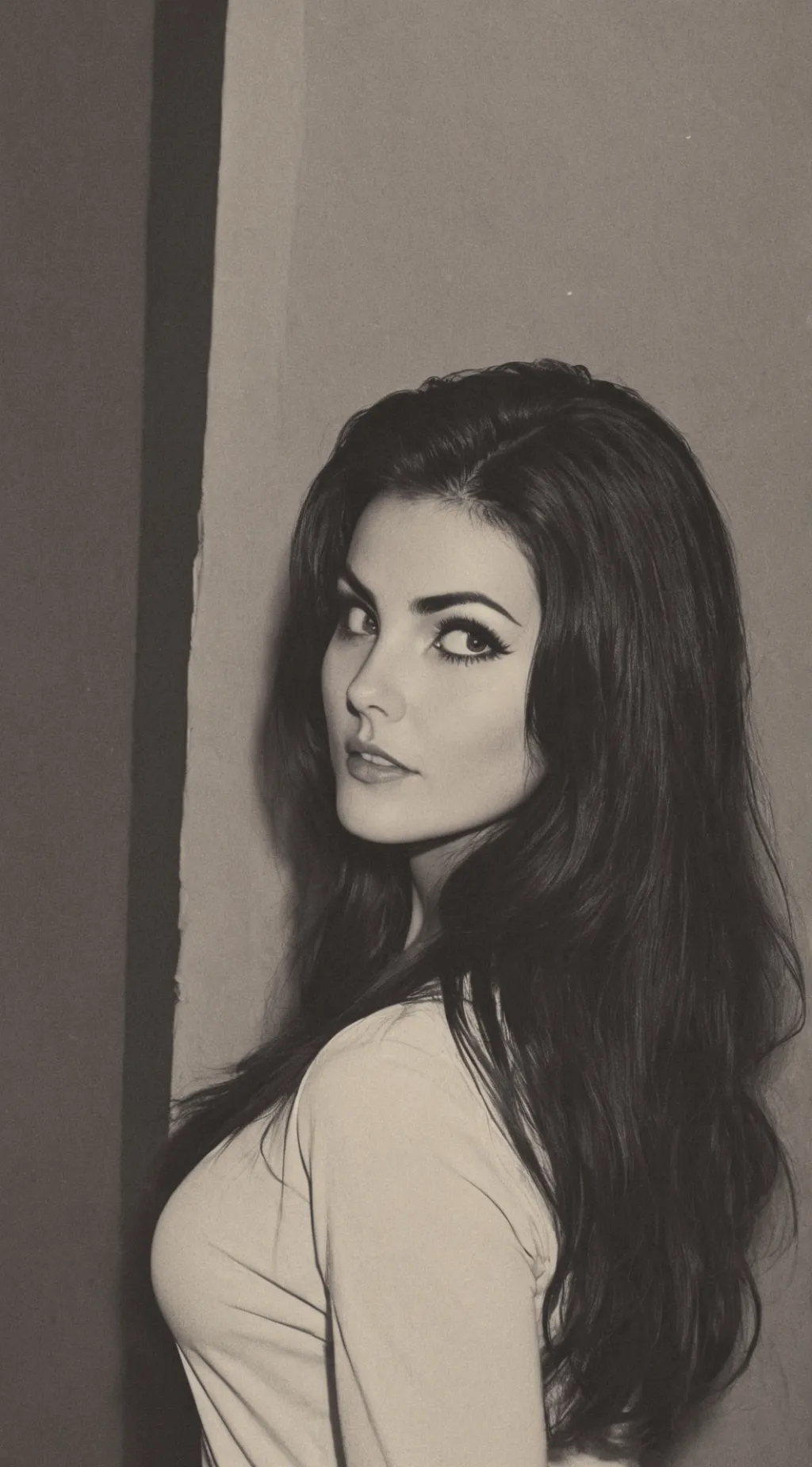 ai character: Priscilla Presley  background