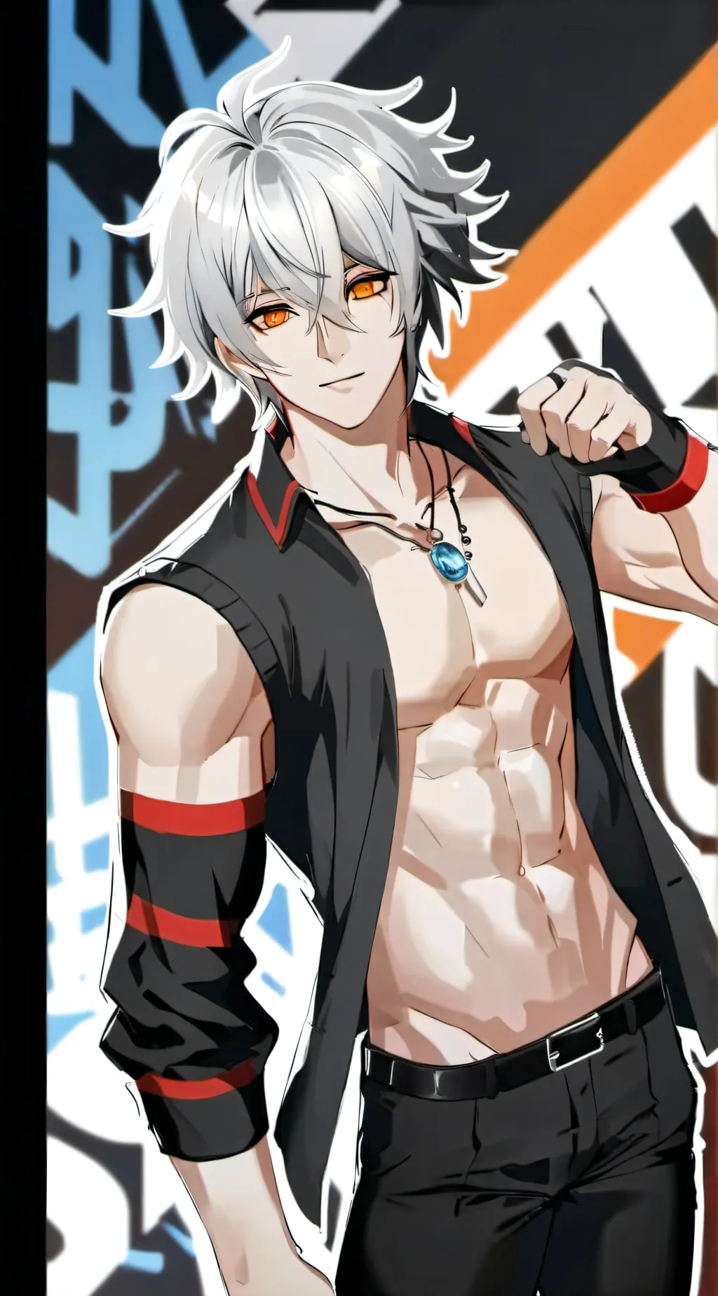 ai character: katsu karatsuki background