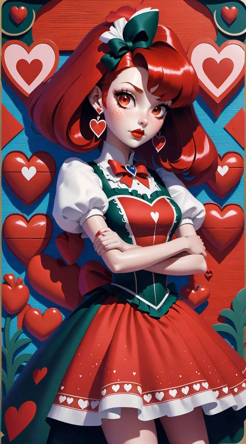 ai character: Red background