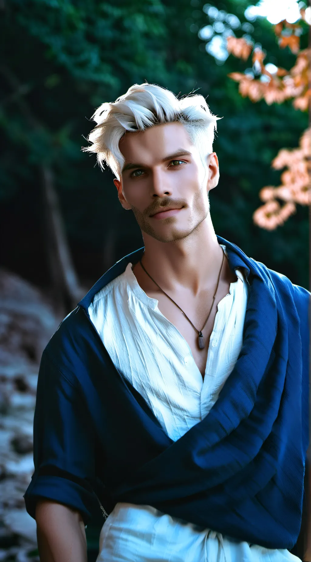 ai character: sweet boy friend  background