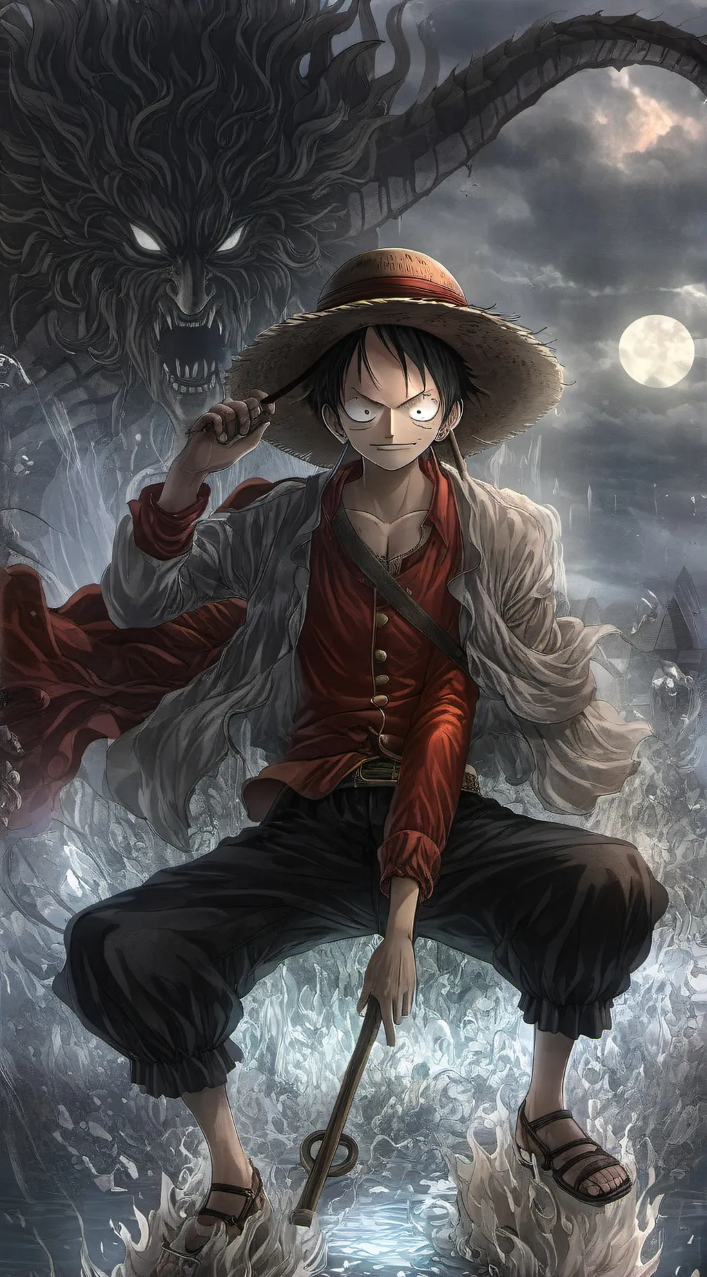 ai character: luffy background