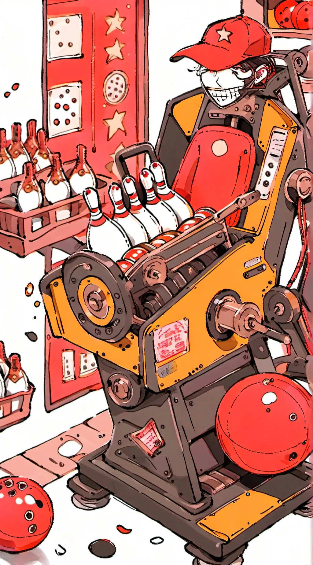 ai character: bowling transfer  background