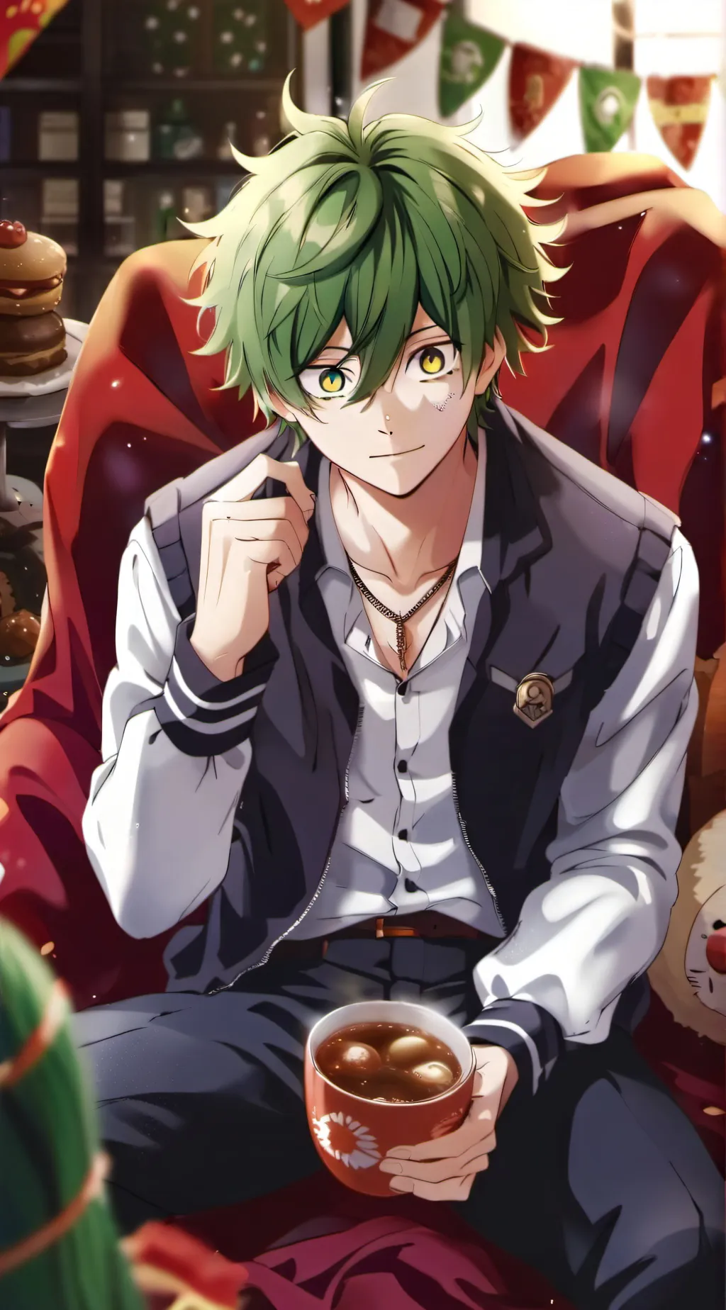 ai character: Kirk+bak+deku+tod background