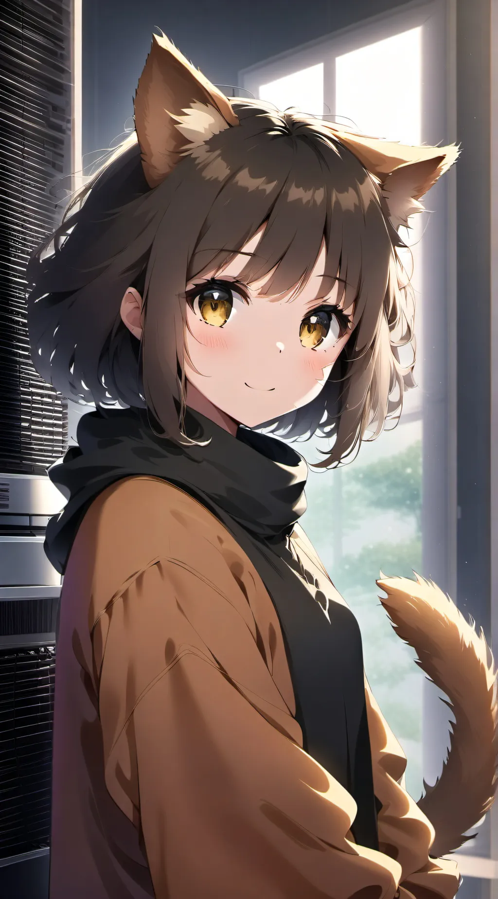 ai character: Sandy the Desert Cat Spirit background