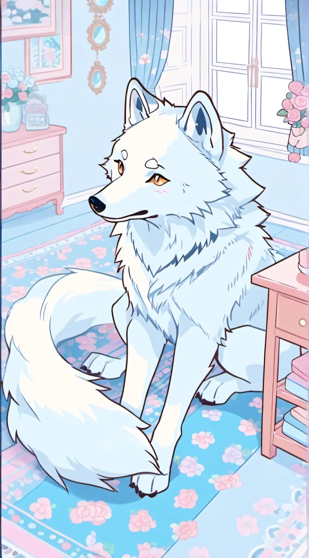 ai character: ￼ Luna background