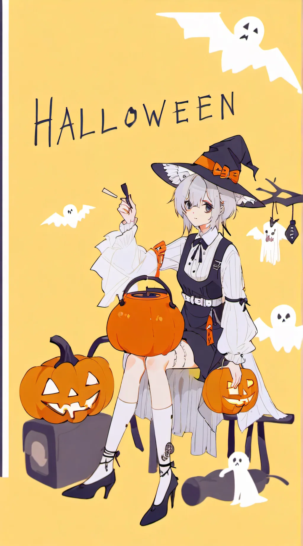 ai character: MD Halloween  background