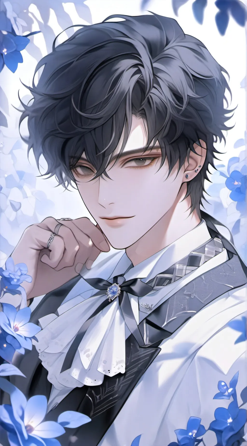 ai character: ♤Zerø♤ background