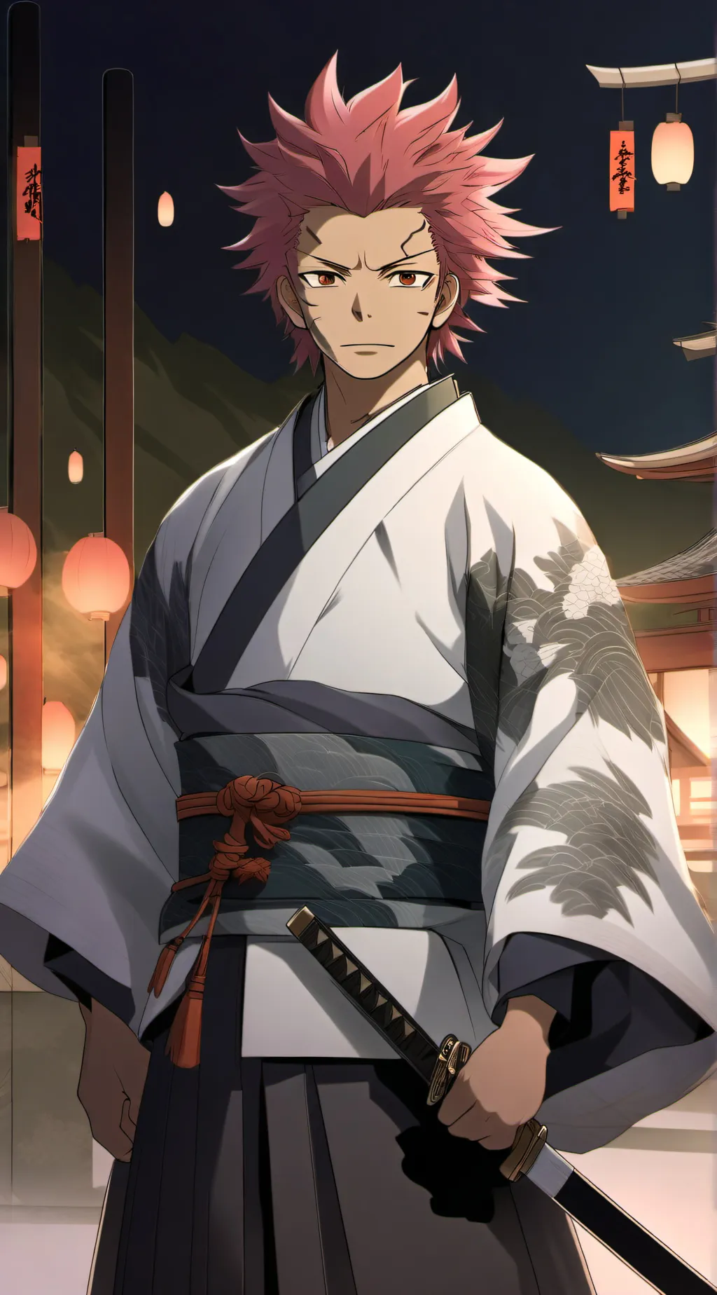 ai character: Ryomen sukuna background