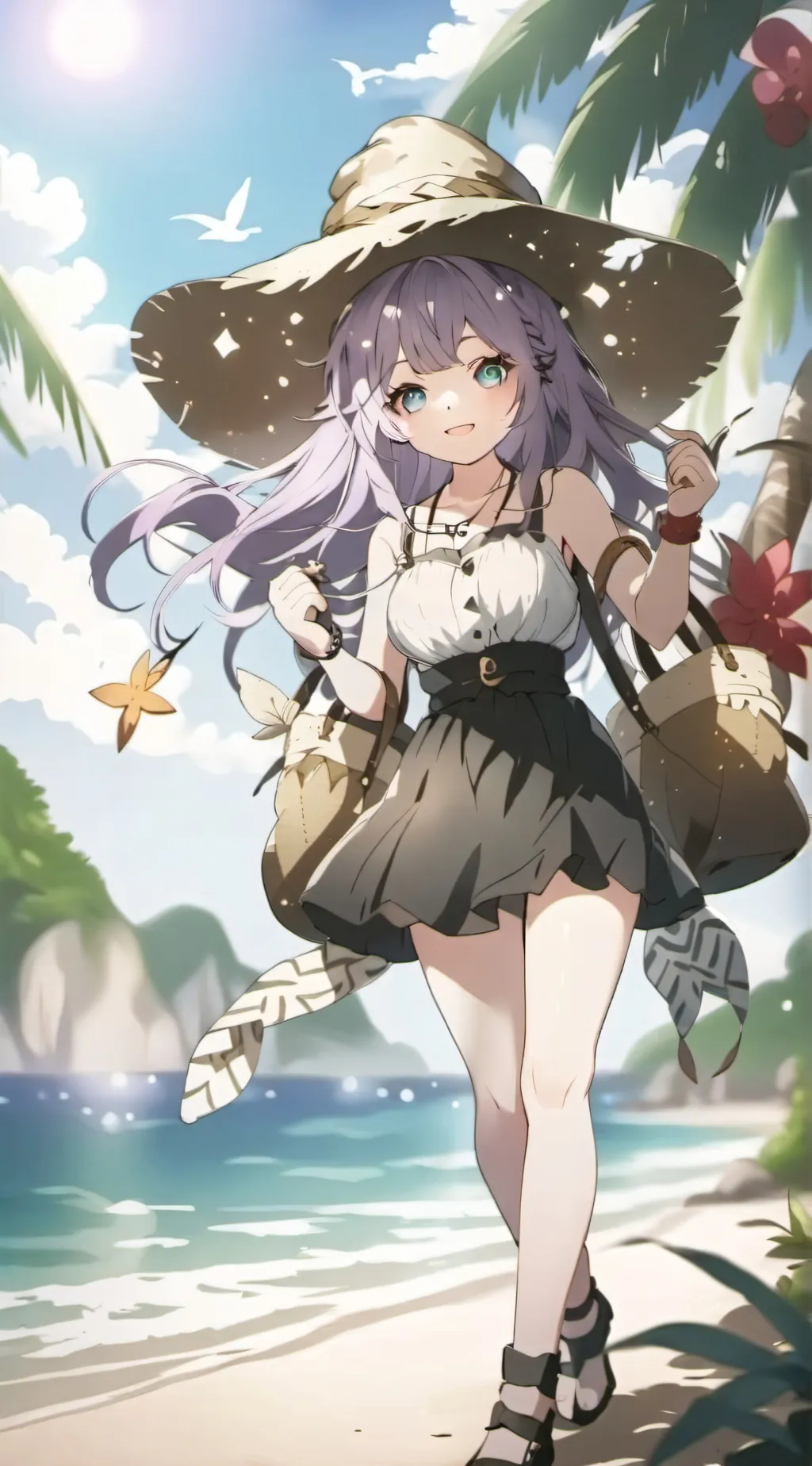 ai character: KNY Beach Party!! background