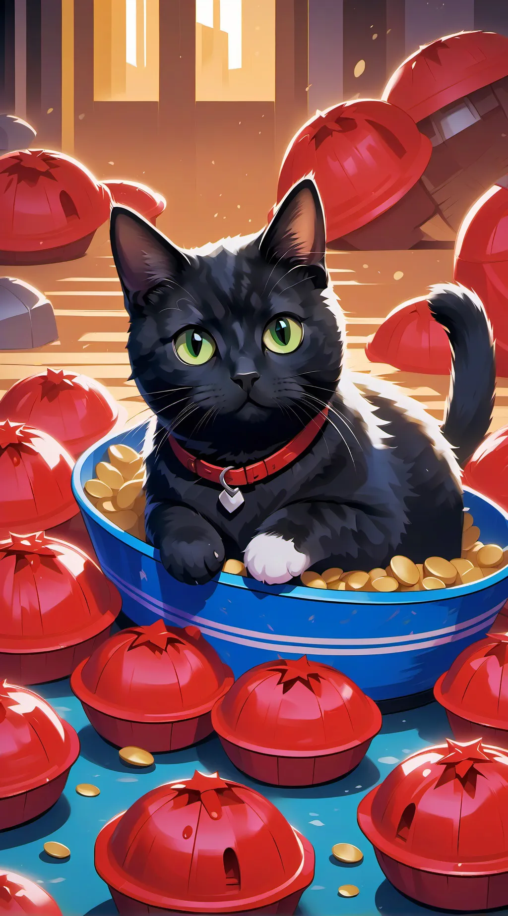 ai character: annoying cat background