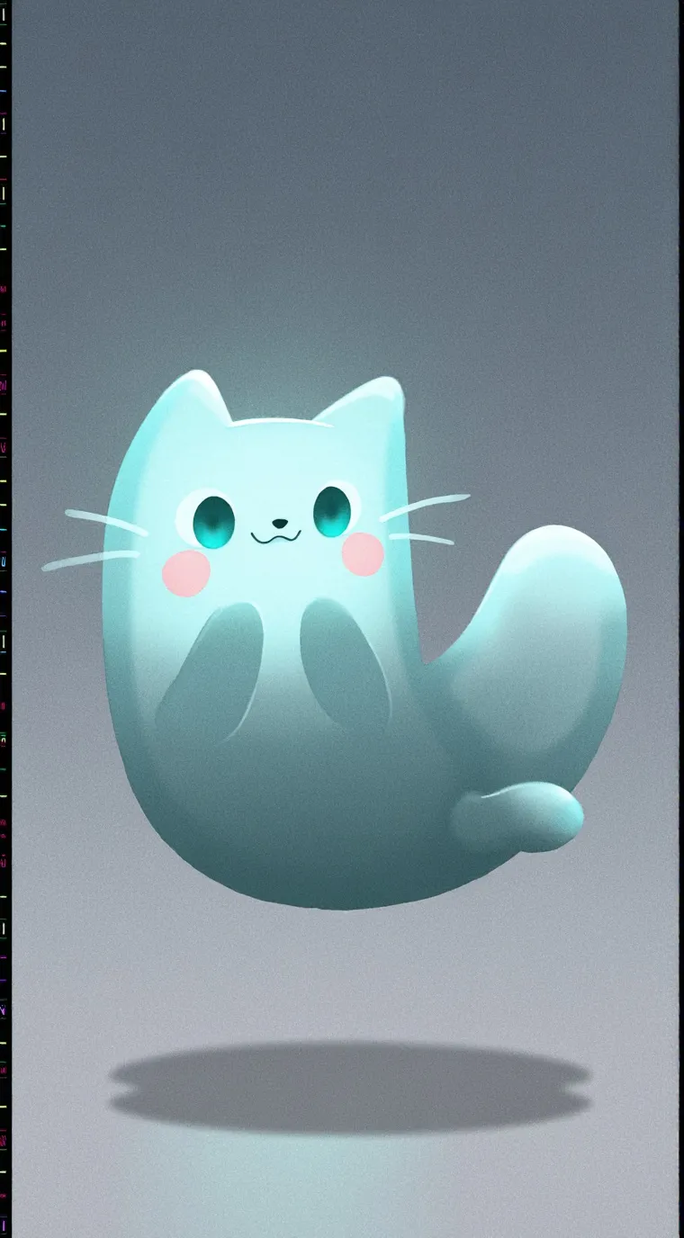 ai character: Purr ghost 👻 background
