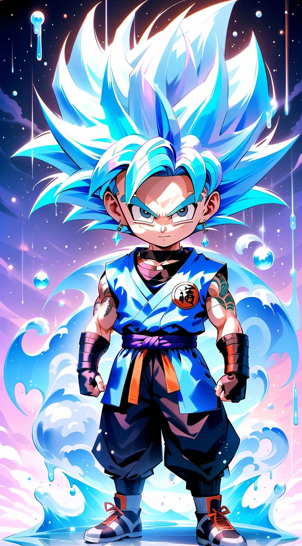 ai character: MHA X DBZ background